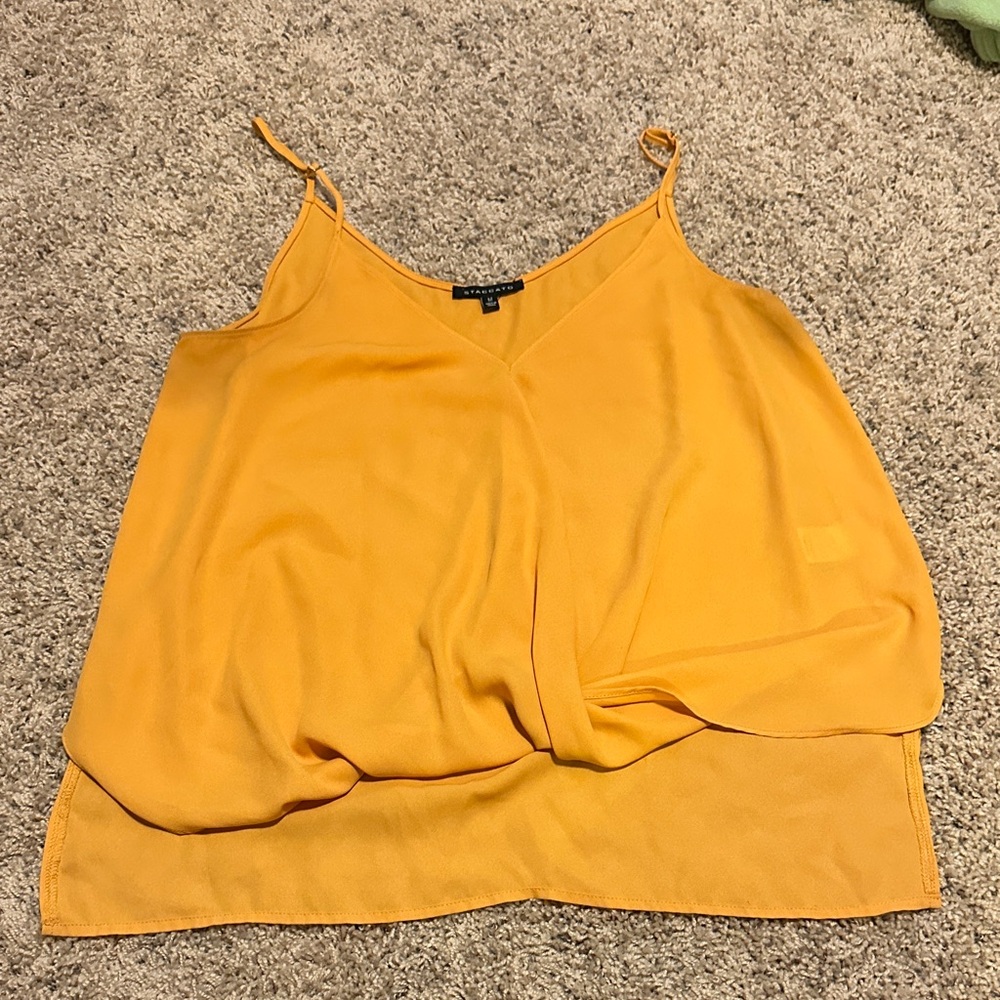 Women's Gold Sleeveless Top